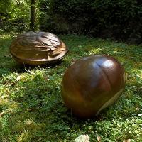 sculptures of nut and chestnut