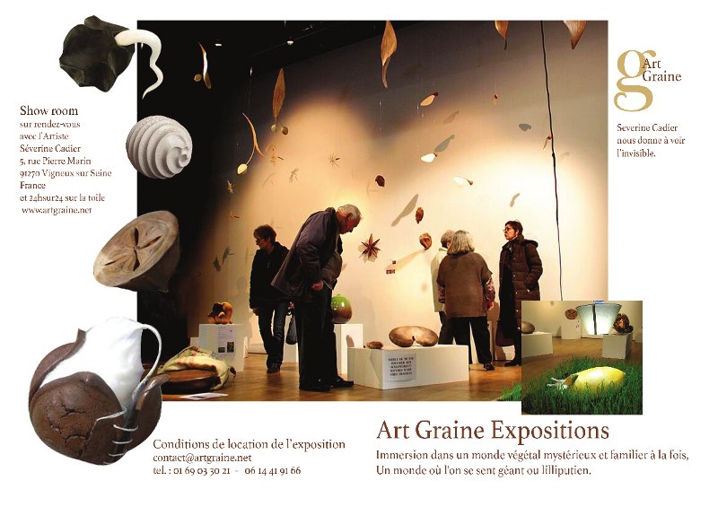 Céramiques végétales, sculptures de graines de terre